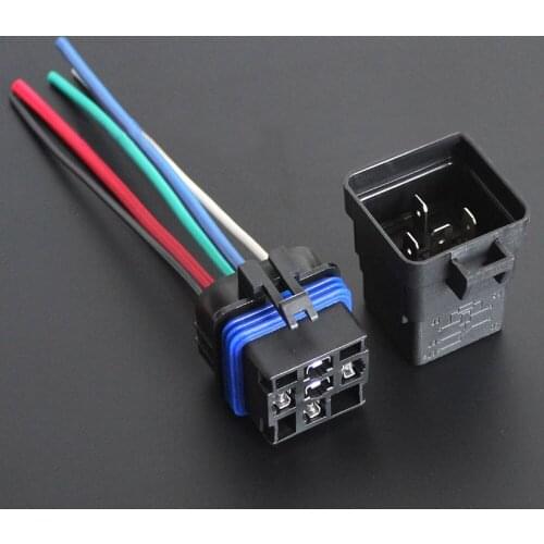 2x Waterproof Integrated Automobile Relay 12V DC 40A 5PIN AUTO RELAY Socket
