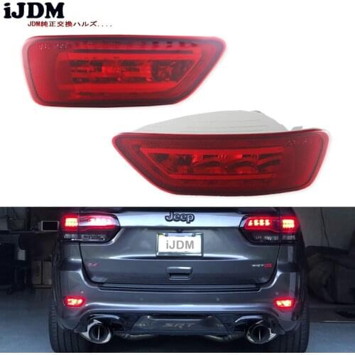 IJDM Car LED For Jeep Bumper Reflector Marker Lights For 2011-up Jeep Grand Cherokee WK2, Compass and Dodge Rear Fog, Tail/Brake
