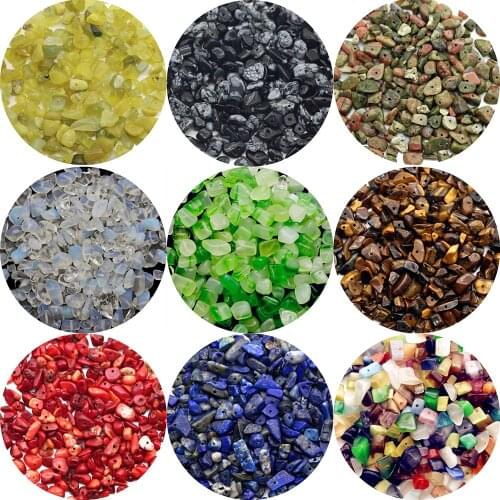 Oameusa 5-7mm Agates Chips Agates Beads Spacer Beads Accessories DIY Make For Jewelry Making 34" 1 Strand