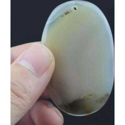 36x58mm oval shape gray leaf agat carnelian pendant natural stone beads for jewelry making wholesale