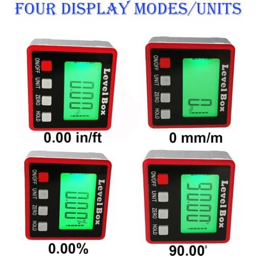 Digital protractor angle finder level box digital inclinometer angle measuring tool with magnetic base Portable