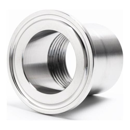 DN32- DN50 BSPT Female Thread 304 Stainless Steel Sanitary Ferrule Pipe Fitting For Homebrew Fit Tri Clamp