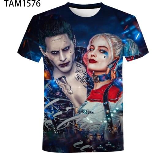 Scarface T-Shirt Mens and Womens Childrens 3D Hip-Hop T-Shirt Summer European and American Street Style Cool Top Pullover