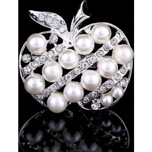 Personality Apple Brooch Jewelry For Women/men Fashion Jewelry Brooch Pins Metal Scarf Wedding Gift Diy Jewellery Accessories