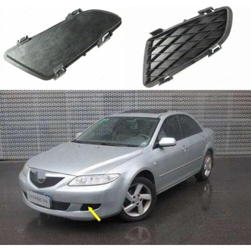 JanDeNing 2pcs For Mazda6 2003- 2005 Front Fog Lamp Light Cover Frame Grille Trim black
