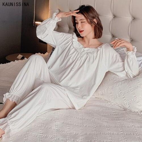 Женские пижамы с длинным рукавом KAUNISSINA China At AliExpress