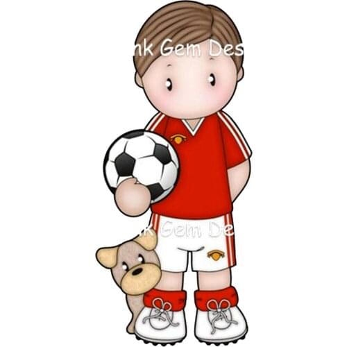 Handsome Boy Cut Dies Card Maker Stencil Scrapbooking Photo Album Card Paper Embossing Craft DIY Football Dog Metal Cutting Dies