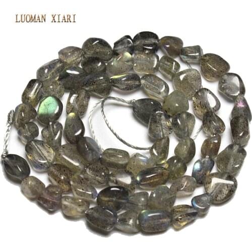 Wholesale Irregular Shape 4-6 mm Labradorite Grey Moonstone Natural Stone Beads For Jewelry Making DIY Bracelet Necklace 15