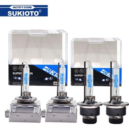 SUKIOTO 2PCS Original 35W/55W D1S D2S D3S D4S Xenon HID Bulb 5500K White Fast Bright All Metal D1 D2 D3 D4 Car Headlight Lamp