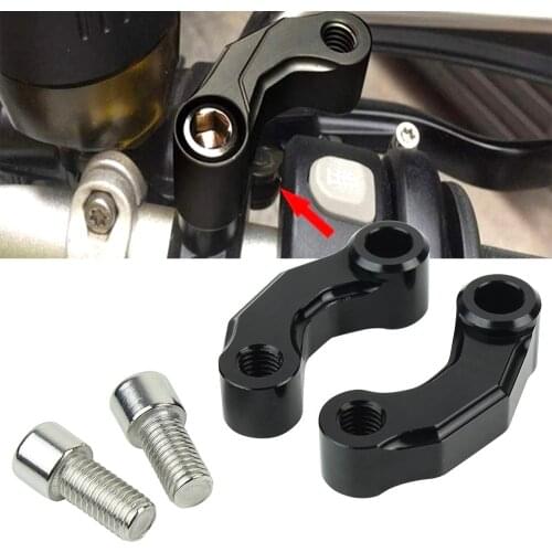 Motorcycle Mirror Riser Extension Brackets Adapter for BMW R1200GS LC 2013 2014 2015 2016 2017 2018 Black