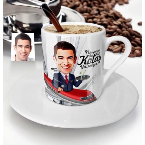 Personalized Host Cartoon Turkish coffee Cup-1