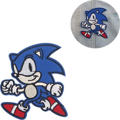 R962 1pcs Hedgehog Boy Cool Iron On Applique For T-shirt Jacket Cool Airplane Embroidered Patches Diy Clothing Accessories