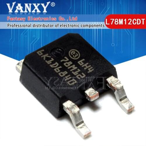 20PCS 78M12 TO-252 L78M12CDT TO252 L78M12 TO-252-2(DPAK) 12V voltage regulator new and original