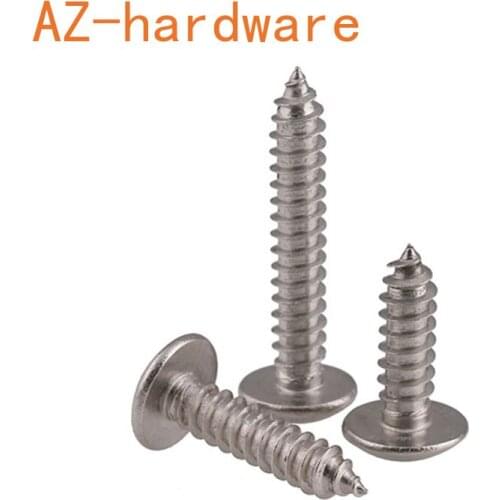 GuHua Cross Truss Head Self Tapping Screws 304 Stainless Steel Phillips Large Pan Head Tapping Wood Screw M3M4M5M6 20pcs