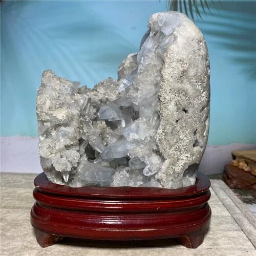 Natural Stones Amethyst Round Specimen Raw Quartz Crystal Healing Wicca Home Decoration Gift Section Cluster Chakra Gemstones