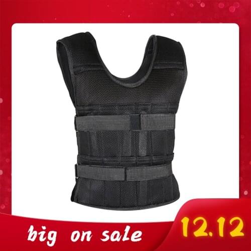 10kg 20kg 50kgLoading Weighted Vest For Boxing Training Equipment Adjustable Exercise Black Jacket Swat Sanda Sparring Protect