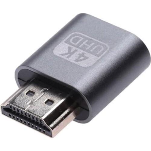 VGA HDMI-Compatible Dummy Plug Virtual Display Emulator Adapter DDC Edid Support 1920x1080P For BTC Mining Miner Video Card