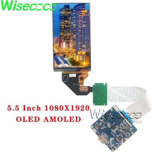 Wisecoco OLED AMOLED 5.5 Inch FHD Lcd Display 1080x1920 Controller Board 403PPI sRGB Wide Color Gamut H546DLB01.1