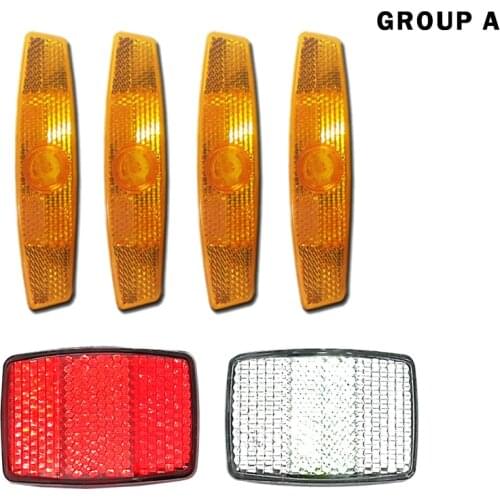 White Bicycle Plastic Spoke Reflector Taillights Orange Red Mountain Bike Reflector for Front and Rear Warning At Night