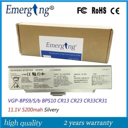 11.1V 5200Mah New Japanese Cell Laptop Battery for SONY VGP-BPS9/S/b VGP-BPL9 BPS10 BPS9 CR23 CR33CR31