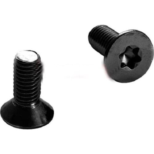 20Pcs M4 Flat countersunk head Allen Hexagon Six stars Torx T&TX Plum blossomn Anti-theft Screw black 6mm-16mm L