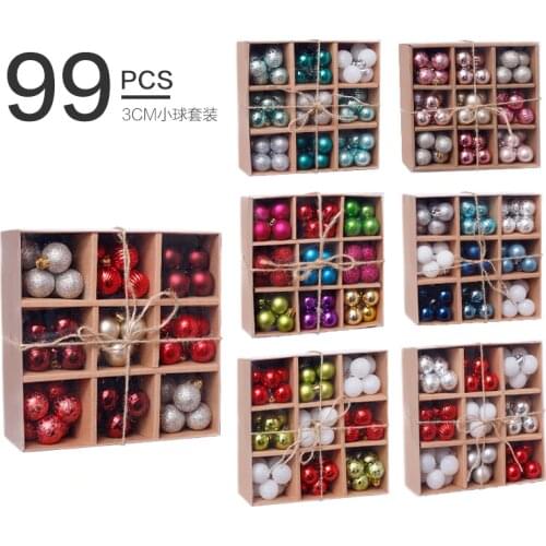 3cm 99pcs 2021 christmas decorations for home Christmas balls suit Christmas tree ornaments adornos de navidad kerst decoratie