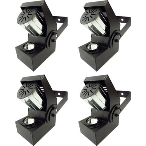 4pcs/lot 10W DMX512 Barrel Mirrored RGBW Black Mini Roller Light Stage Lighting
