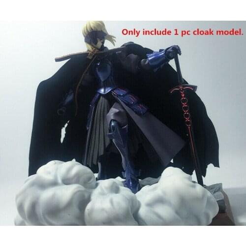 1/12th Figure Accessories Medium Black Battle Damaged Cloak Model for 6"