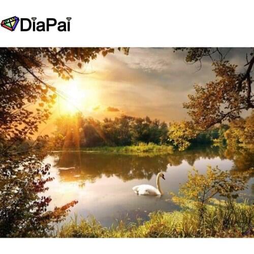 DIAPAI 5D DIY Diamond Painting 100% Full Square/Round Drill "Tree goose sunset" Diamond Embroidery Cross Stitch 3D Decor A24072