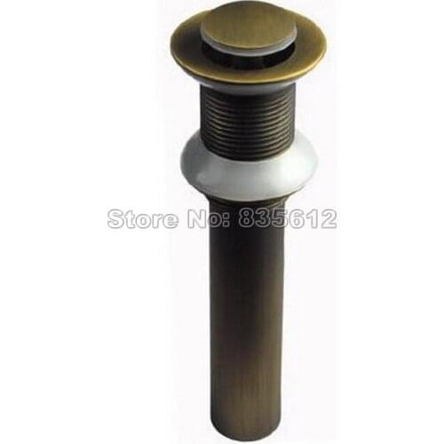 Antique Brass Pop Up Bathroom Sink Basin Waste / Drain Without Overflow Wsd001