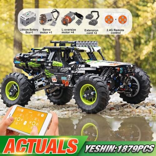 APP Fast Rc Car Technic Car Toys Compatible 4WD RC Buggy Car Model Building Blocks Bricks Kids Christmas Toys Gifts Bb50