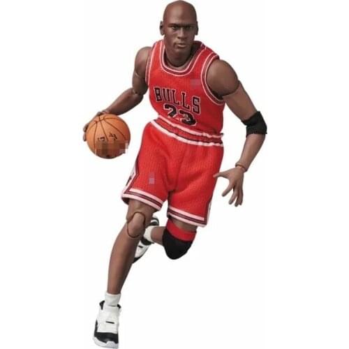 Basketball star Michael Jordan 1/12 maf Jordan No. 23 red shirt movable boxed figure