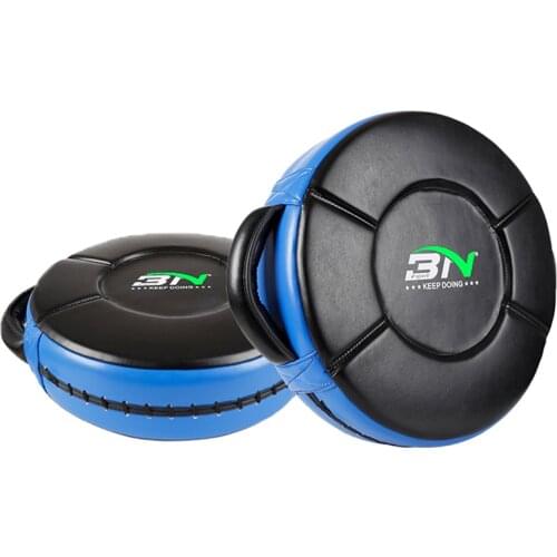 BN Micro PU Weighted Round Shield Taekwondo MMA Muay Thai Boxing Pads Sparring Training Martial Arts Punching Focus Target EO