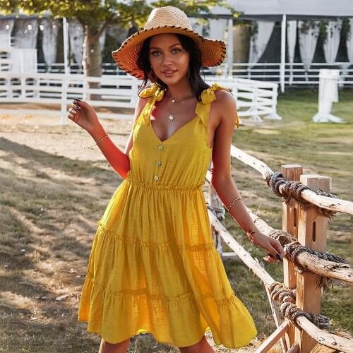 Canwedance Summer Dresses With Buttons