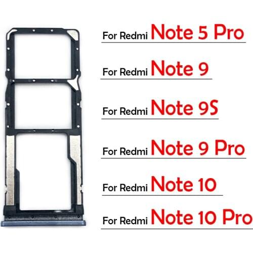 New For Xiaomi Redmi Note 5 Pro SIM Card Tray Socket Slot Holder Adapters Replacement Spare Parts