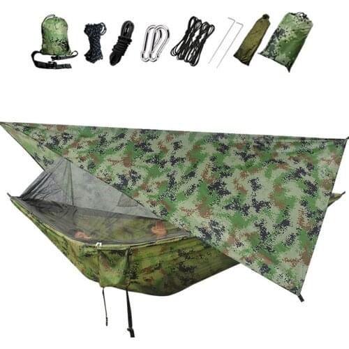 Hammock Parachute Anti-Mosquito Camouflage Camping Swing Nylon Cloth Sleep In Summer -210T