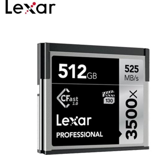 Lexar Memory Card 256GB 128GB 64GB Cfast 2.0 Memory Card 512GB 3500x Up to 525MB/s For Professional Camera Sony Camera