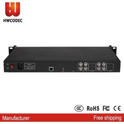 HWCODEC H3408B 8CH CVBS Video Encoder SDK/ OEM/ OSD Encoder 1080P H.264 IPTV Encoder Support P2P SRT RTMP RTSP RTMPS ONVIF UDP