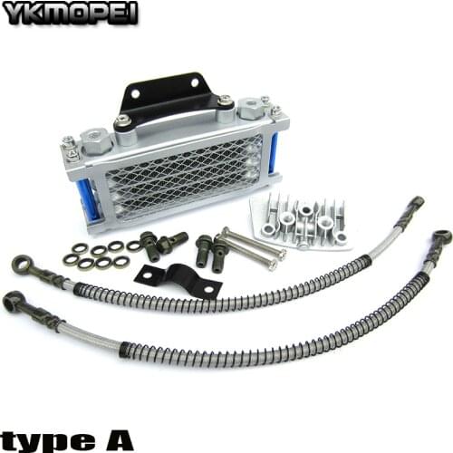 High Qualtiy Oil Radiator Set Oil Cooler for 50cc 70cc 90cc 110cc Horizontal Engine dirt bike pit bike money bike ATV Quad