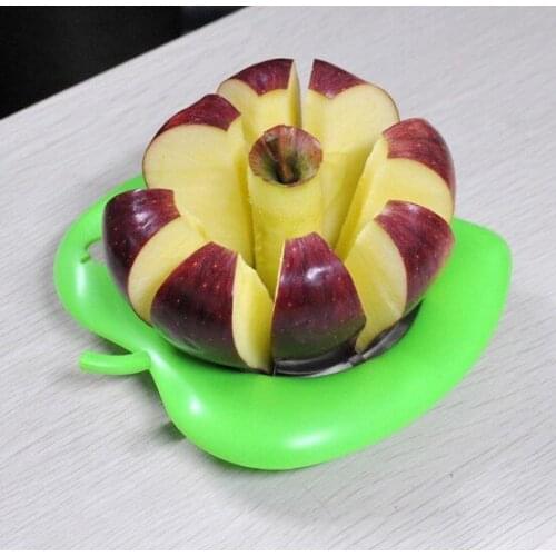 Kitchen Tools Plastic Stainless Steel Fruit Vegetable Cut Slicer Apple Cutter Slicers Shredders 4 pieces / Lot Random Colors