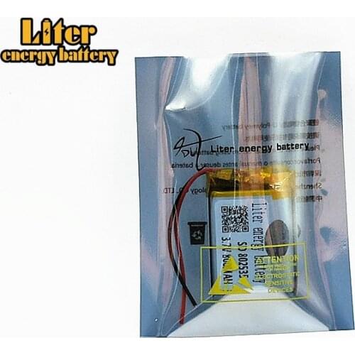 3.7V lithium battery 800MAH polymer battery 802535 For GPS MP3 MP4 MP5 LED Light PDA speakers small toy Rechargeable Li-ion Cell