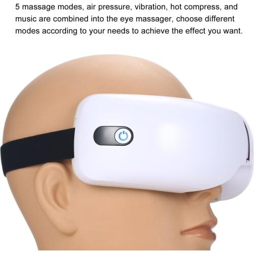 Eye Massager with Heat Vibration Air Pressure for Relieve Eye Strain Dry Eye Headaches Music Improve Sleep Adjustable Bandage