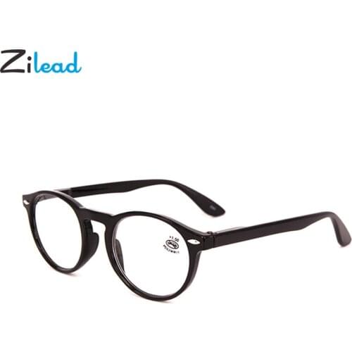 Zilead Retro Round Reading Glasses Women&Men Transparent Lens HDPresbyopic Eyeglasses 0 +1.0 +1.5 +2.0 +2.5 +3.0 +3.5 +4.0