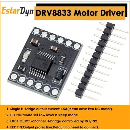 DRV8833 2 Channel DC Motor Driver Module Board 1.5A 3V-10V H-Bridge