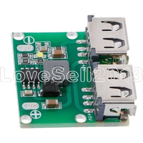 9V 12V 24V to 5V DC-DC Step Down Charger Power Module Dual USB Output Buck Voltage Board 3A 6-26V Car Charge Charging Regulator