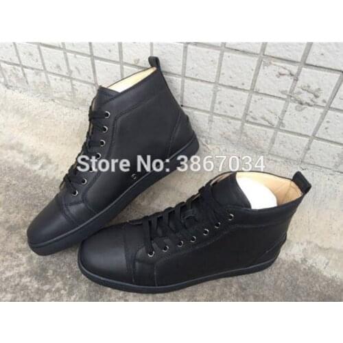 SHOOEGLE Fashion Men Trainers Black Blue Plain Sneakers High-Top Shoes Platform Flats Men Lace Up Sneakers Casual Shoes Men
