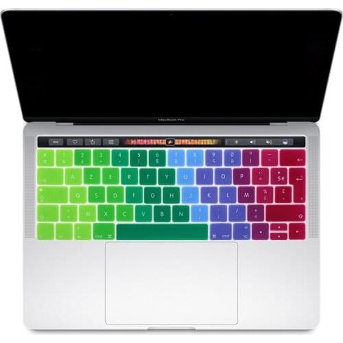 Silicone Skins For Macbook Pro 13" 15" A1706 A1707 A1989 A1990 With Touch Bar Euro Uk Version French Azerty Thin Keyboard Covers