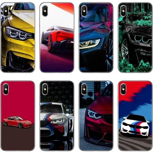 Blue Red Cool Car Transparent Phone Case For iPhone 12 11 Pro Max Mini XS Max XR X 8 7 Plus 6 6S Plus 5 5S SE 2020