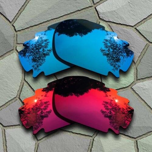 Sky Blue&Violet Red Sunglasses Polarized Replacement Lenses for Oakley Jawbone Vented