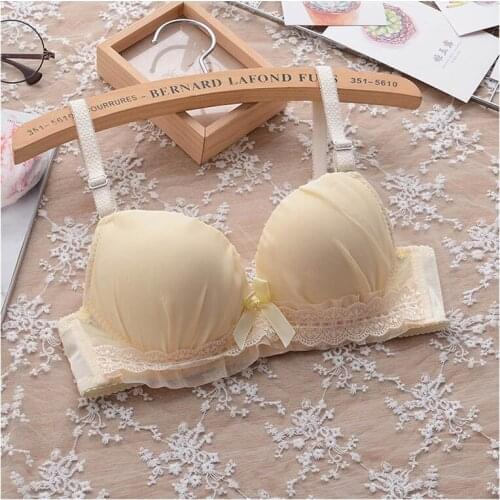 Student Japanese pastoral girl underwear gather thin section of the Department of sweet girl underwear bra